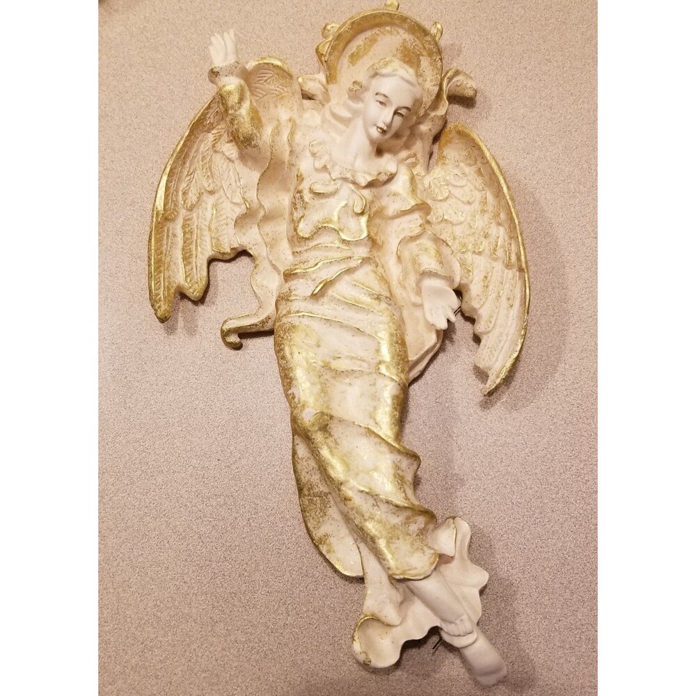 Vintage Christmas angel figurine for hanging or display